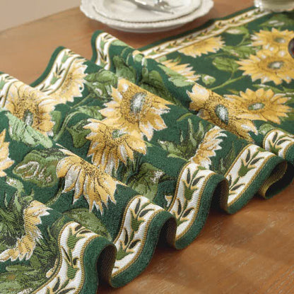 Ownkoti Sunflower Jacquard Tassel Table Runner - image 5