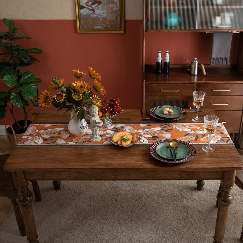 Ownkoti Artistic Corn Jacquard Tassel Table Runner - image 2
