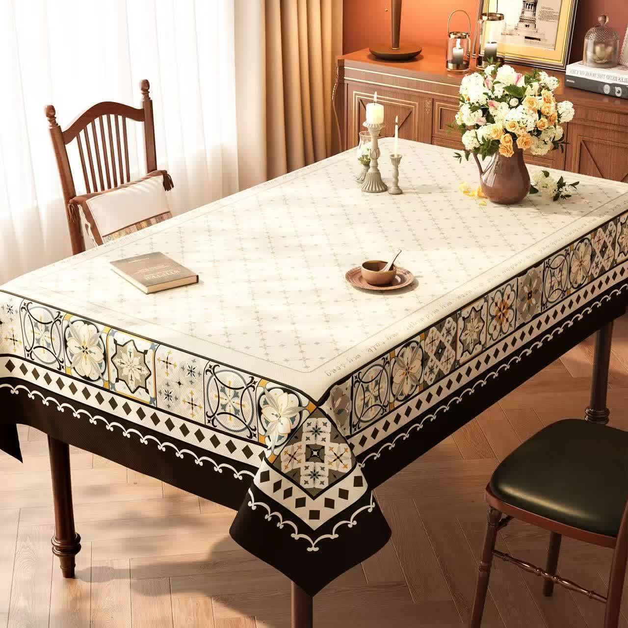 Ownkoti Boho Style Geometric Pattern Tablecloth - E - 55'' × 86'' - image 4