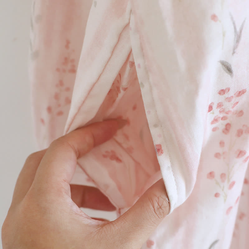 Ownkoti Ditsy Floral Cotton Gauze Kimono Nightgown - image 9