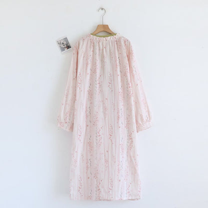 Ownkoti Ditsy Floral Cotton Gauze Kimono Nightgown - image 3