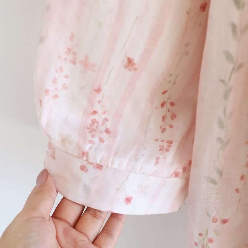 Ownkoti Ditsy Floral Cotton Gauze Kimono Nightgown - image 8
