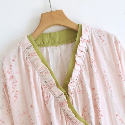 Ownkoti Ditsy Floral Cotton Gauze Kimono Nightgown - image 5