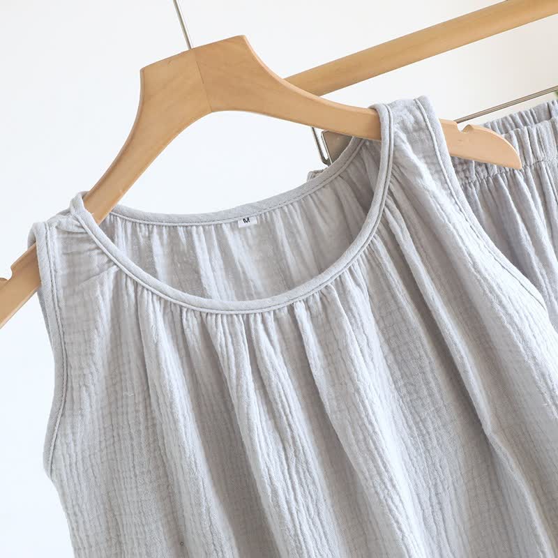 Ownkoti Cotton Double Gauze Tank Top & Shorts Set - image 4
