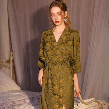 Ownkoti Artistc Jacquard Inspired 3/4 Sleeve Robe - image 1