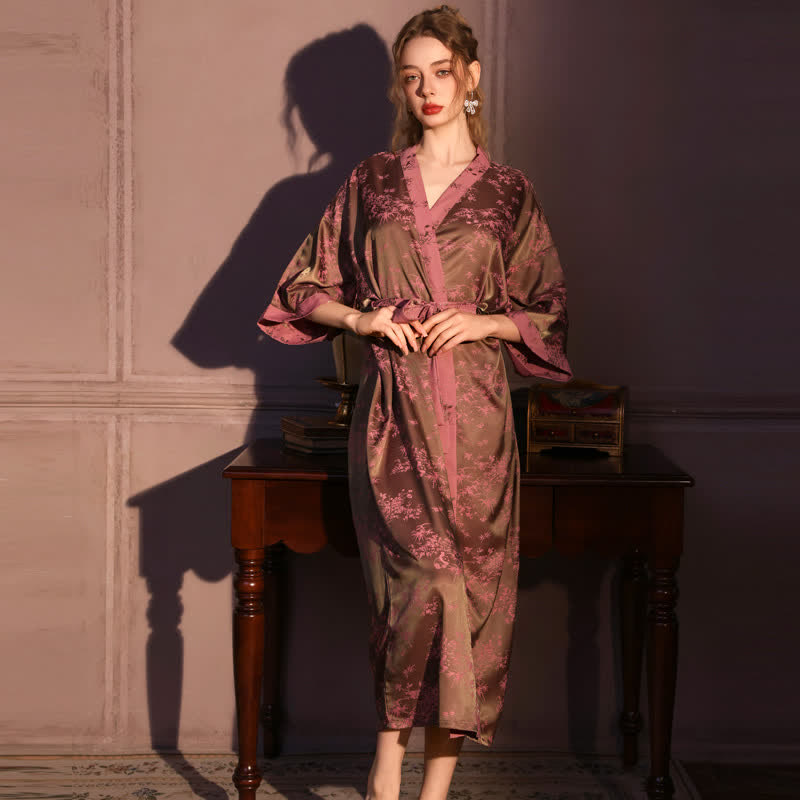 Ownkoti Botanical Branch 3/4 Sleeve Robe - image 1