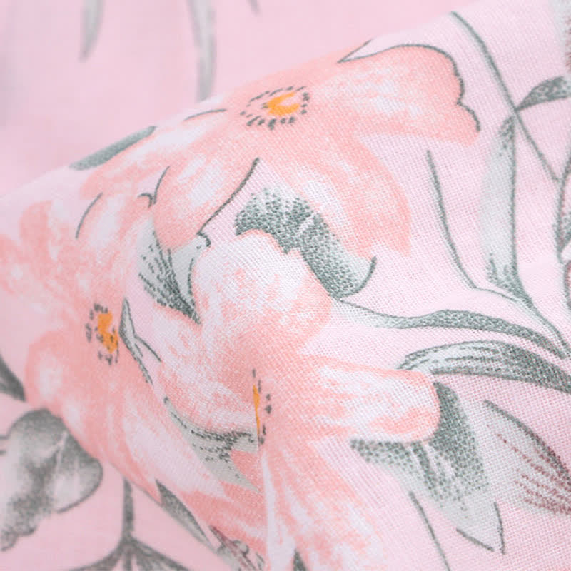 Ownkoti Pink Floral Cotton Gauze Kimono Robe - image 7