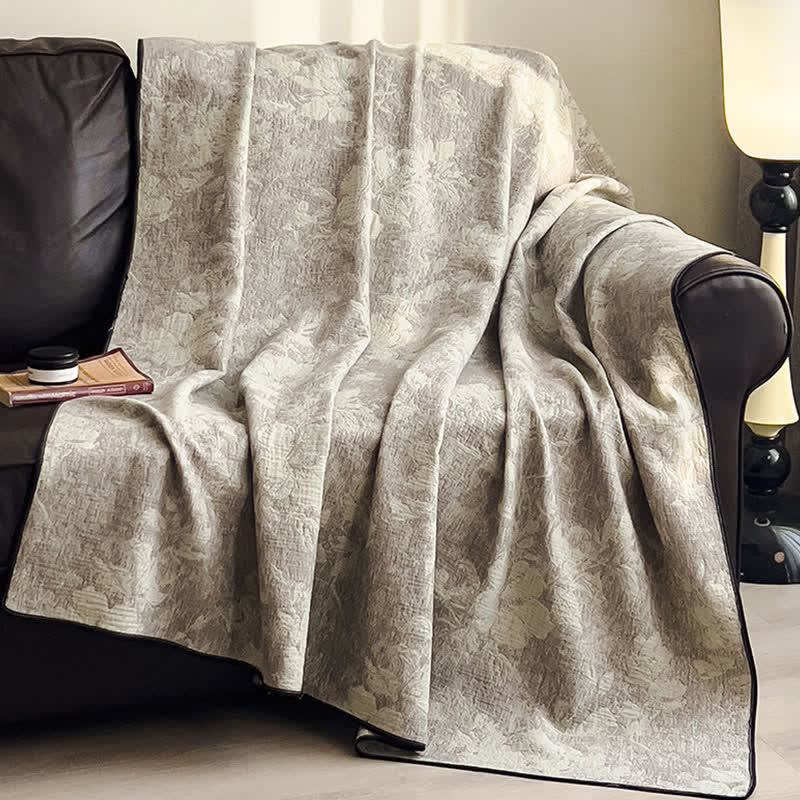 Ownkoti Subtle Floral Cotton Gauze Quilt Blanket - image 4