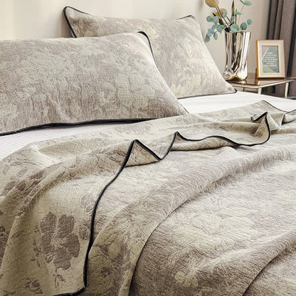 Ownkoti Subtle Floral Cotton Gauze Quilt Blanket - image 1