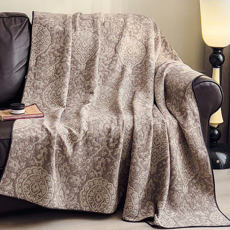 Ownkoti Vintage Pattern Cotton Gauze Quilt Blanket - image 4