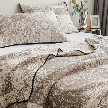 Ownkoti Patchwork Style Cotton Gauze Quilt Blanket - image 1