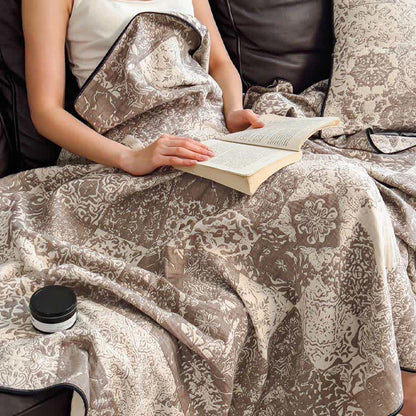 Ownkoti Patchwork Style Cotton Gauze Quilt Blanket - image 2