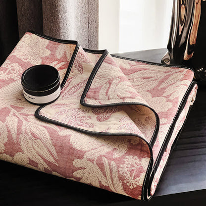 Ownkoti Floral & Leaf Cotton Gauze Quilt Blanket - image 5