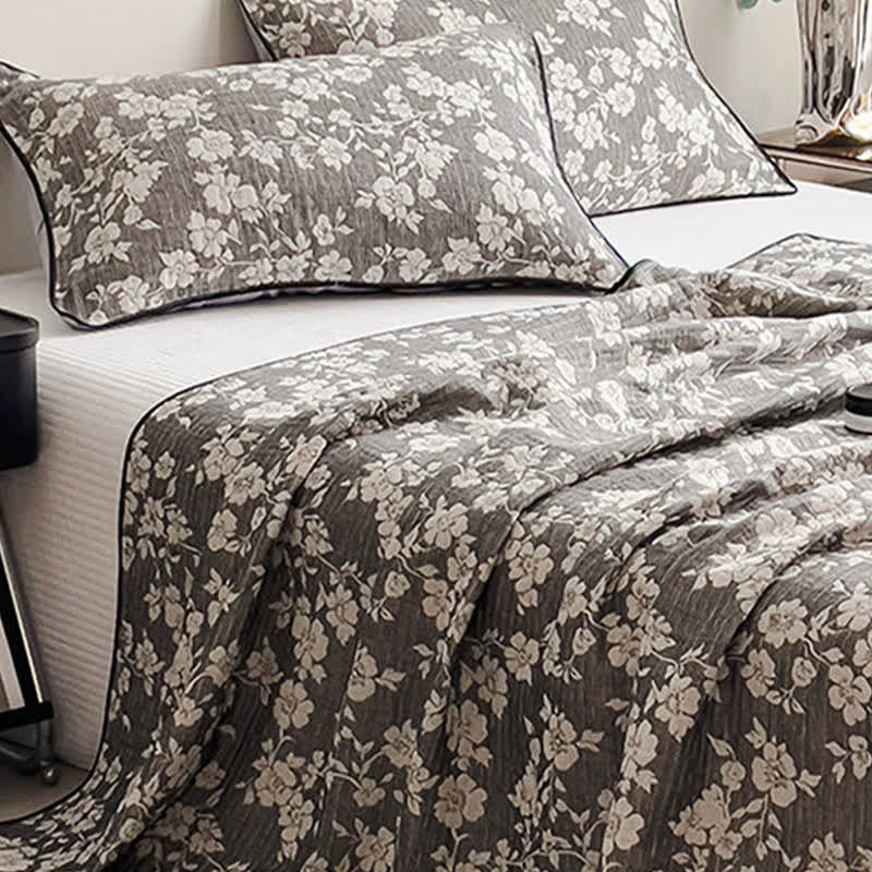 Ownkoti Pastoral Floral Cotton Gauze Quilt Blanket - image 1