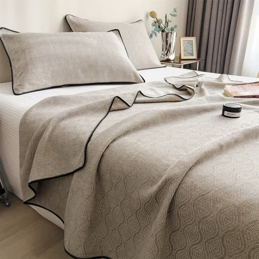 Ownkoti Wavy Pattern Cotton Gauze Quilt Blanket - 2PCS Pillowcases - 19" x 29" - image 0