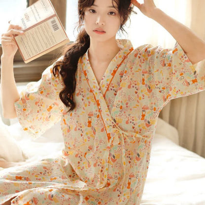 Ownkoti Cute Bunny & Moon Kimono Nightdress - image 4