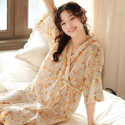 Ownkoti Cute Bunny & Moon Kimono Nightdress - image 2