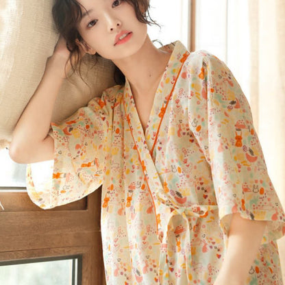 Ownkoti Cute Bunny & Moon Kimono Nightdress - image 6