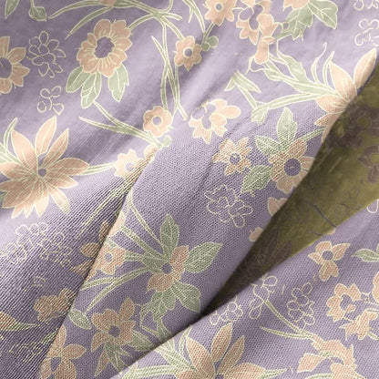 Ownkoti Pastoral Floral Jacquard Kimono Cotton Robe - image 16