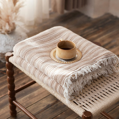 Ownkoti 4-Layer Cotton Striped Muslin Throw - image 12