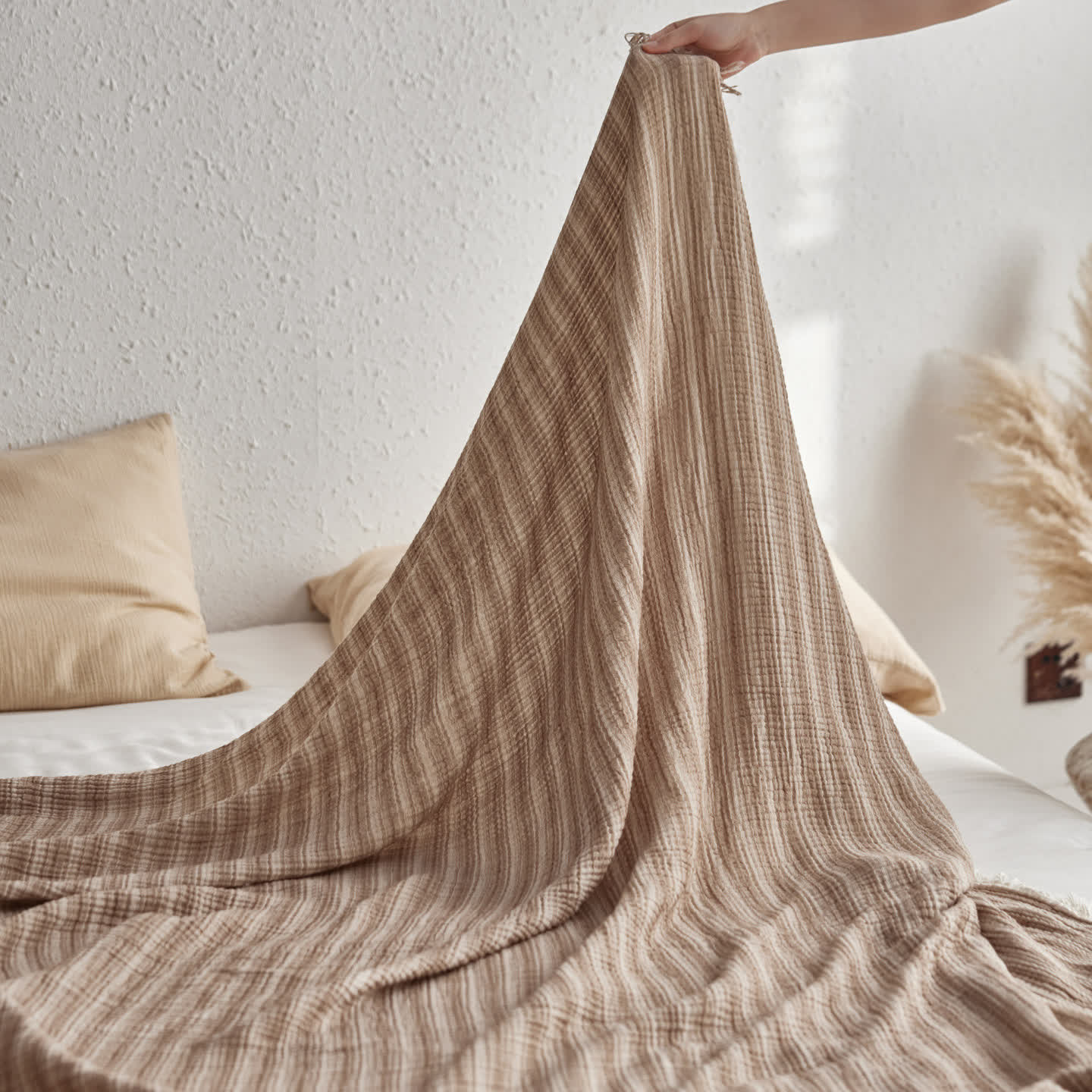 Ownkoti 4-Layer Cotton Striped Muslin Throw - image 10