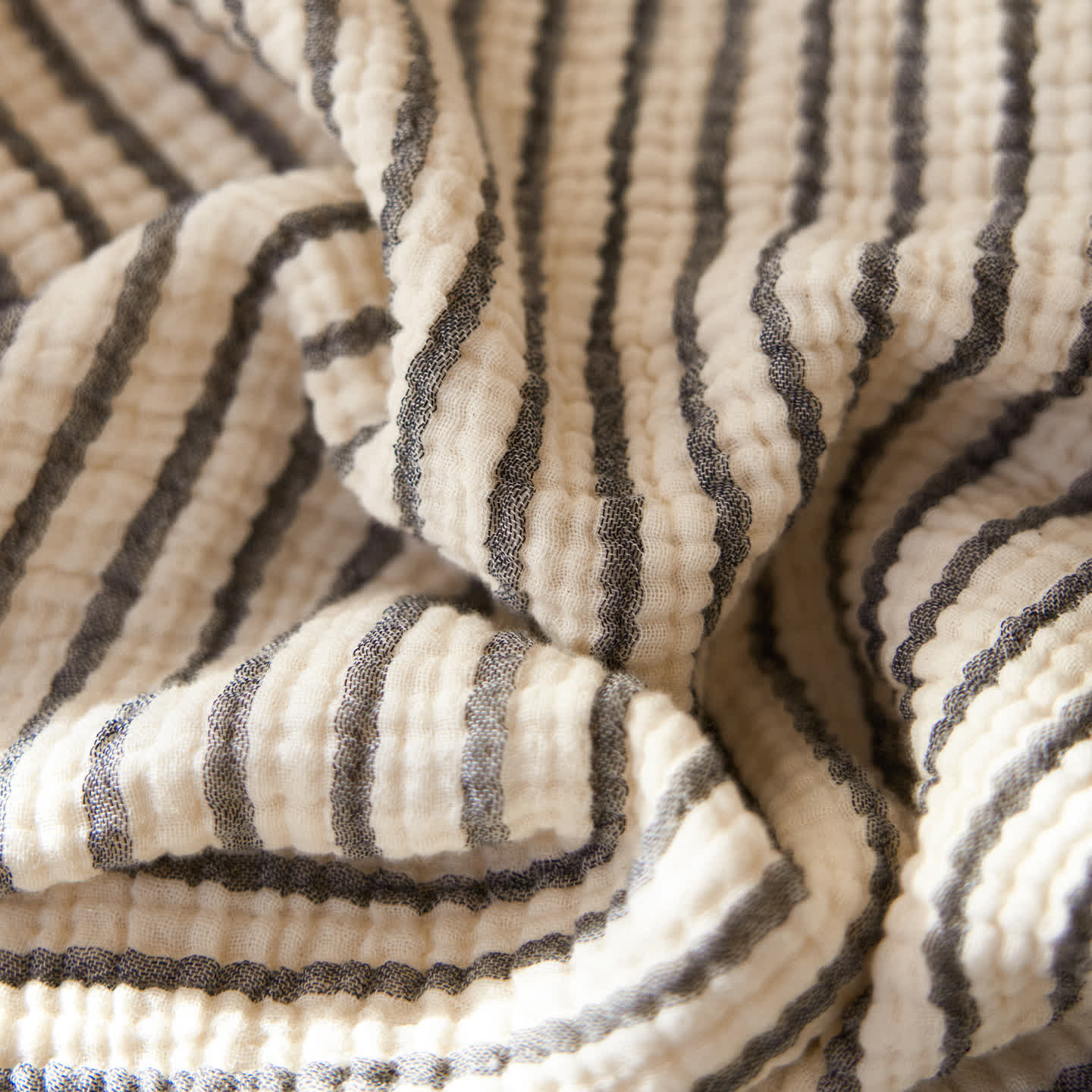 Ownkoti 4-Layer Cotton Striped Muslin Throw - image 24