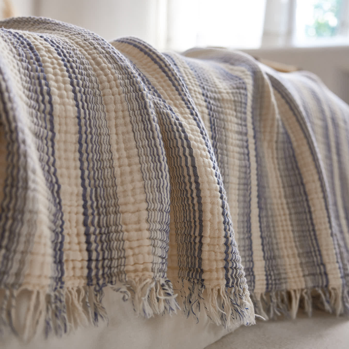 Ownkoti 4-Layer Cotton Striped Muslin Throw - image 29