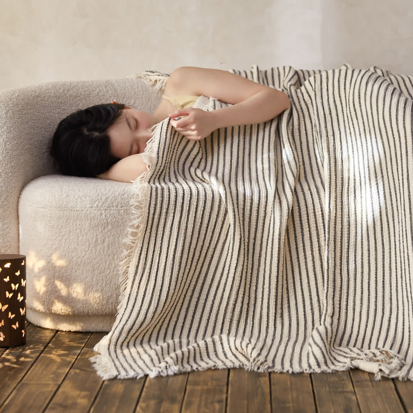 Ownkoti 4-Layer Cotton Striped Muslin Throw - image 21