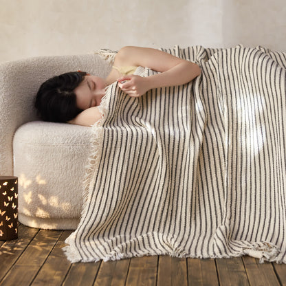 Ownkoti 4-Layer Cotton Striped Muslin Throw - image 21