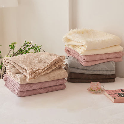 Ownkoti Chic Jacquard Waffle Weave Quilt Blanket - image 1