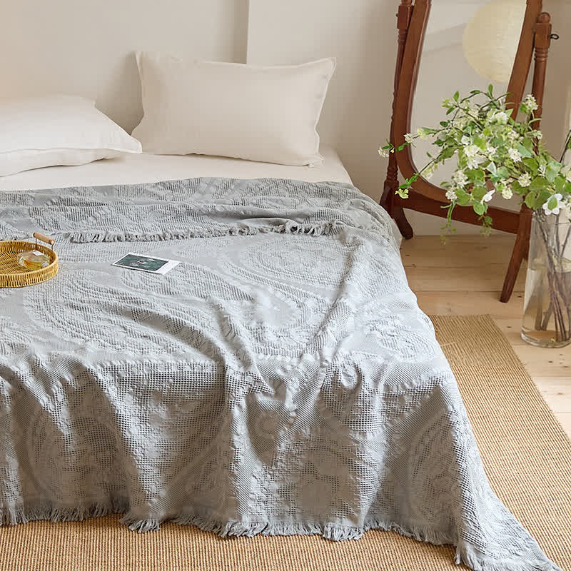 Ownkoti Chic Jacquard Waffle Weave Quilt Blanket - image 4