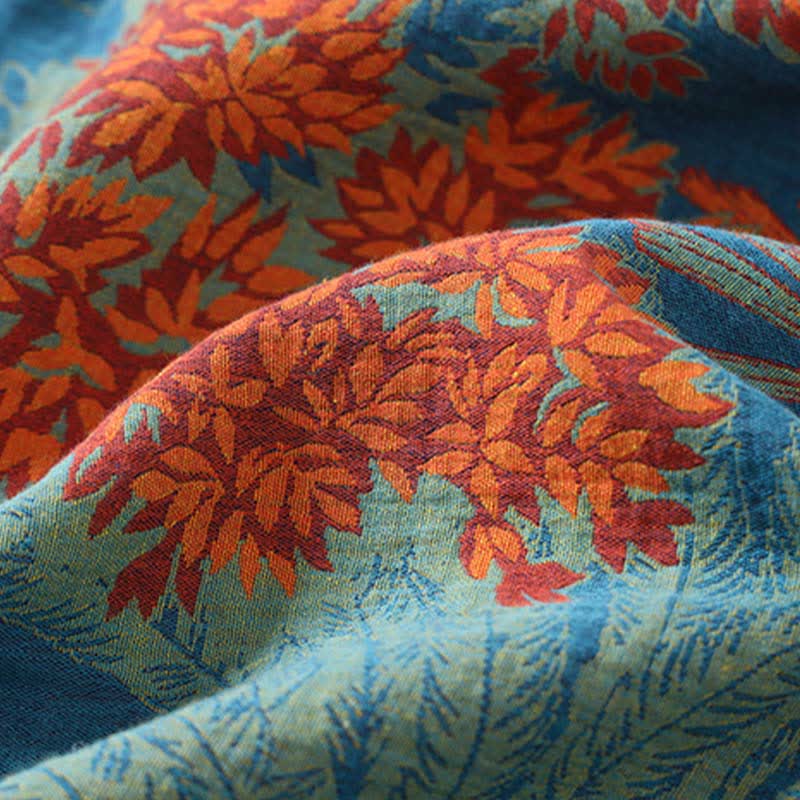Ownkoti Artistic Plant Cotton Double Gauze Robe - image 2