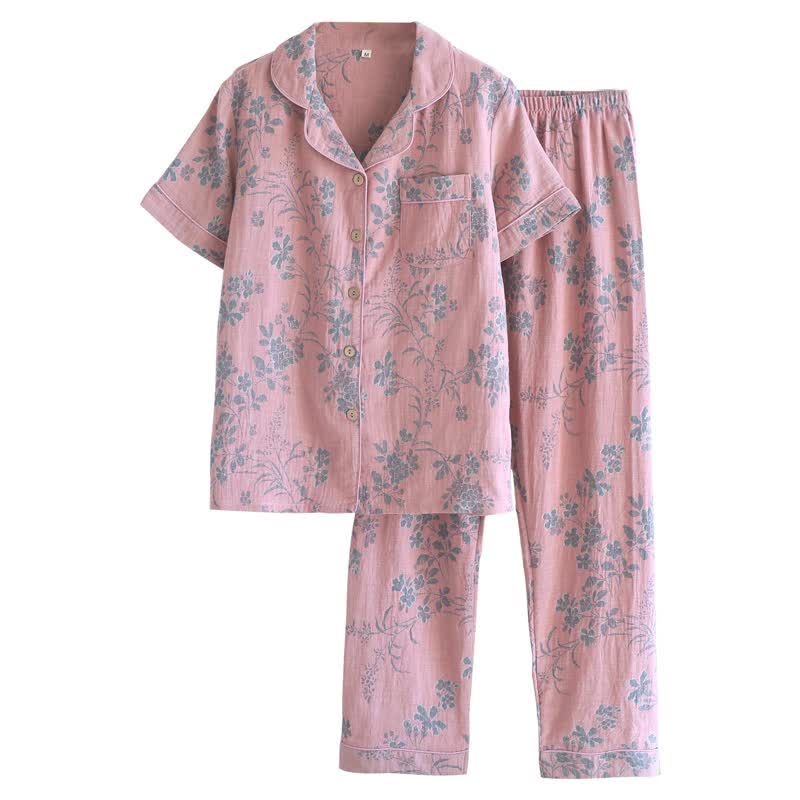 Ownkoti Branch & Floral Pure Cotton Pajama Set - image 14