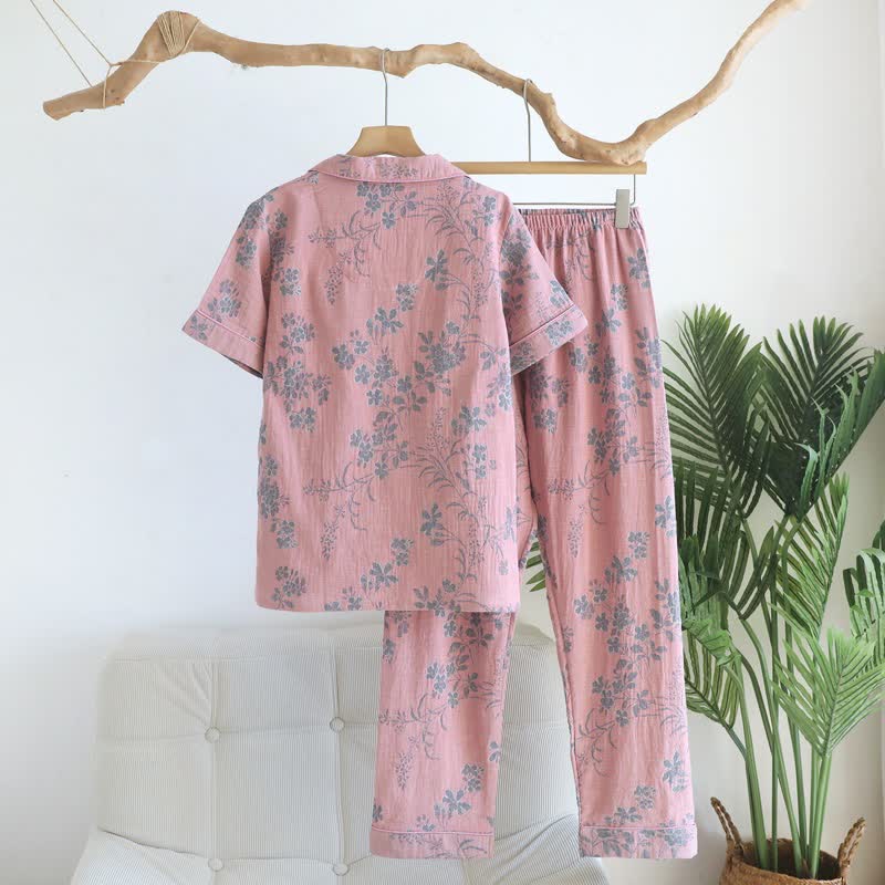 Ownkoti Branch & Floral Pure Cotton Pajama Set - image 4