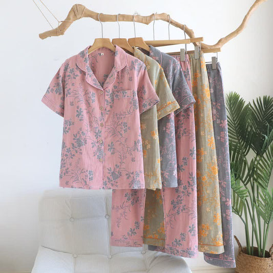 Ownkoti Branch & Floral Pure Cotton Pajama Set - image 0