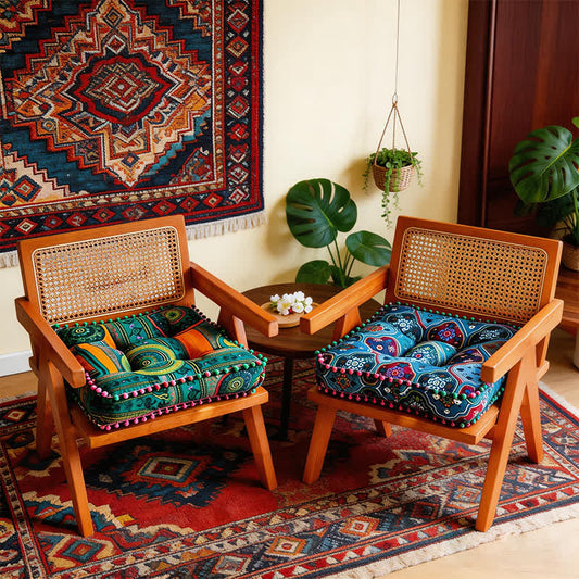 Ownkoti Bohemian Cotton Linen Ethnic Chair Pad - image 0