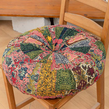 Ownkoti Bohemian Patchwork Mandala Floor Pillow - Pink - Round - 19" x 19" - image 4