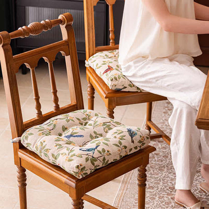 Ownkoti Vintage Botanical Bird Print Chair Pad - image 4