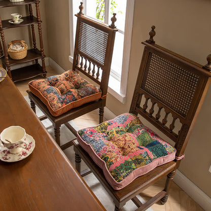 Ownkoti Bohemian Patchwork Chair Pad with Secure Ties - image 0