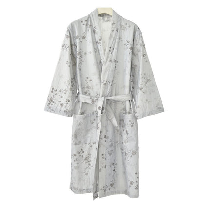 Ownkoti Elegant Floral Cotton Linen Kimono Robe - image 5