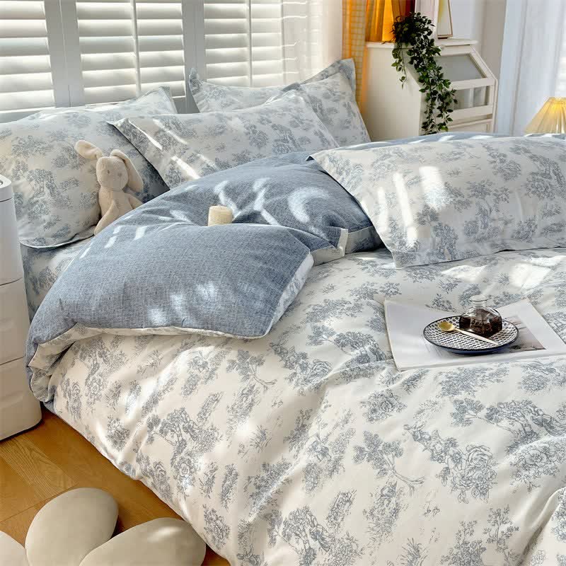 Ownkoti Elegant Forest Pure Cotton Bedding Set(4PCS) - Bedding Set(Fitted Sheet Style) - King - image 0
