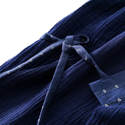 Ownkoti Navy Cotton Gauze Kimono Pajama Set - image 8