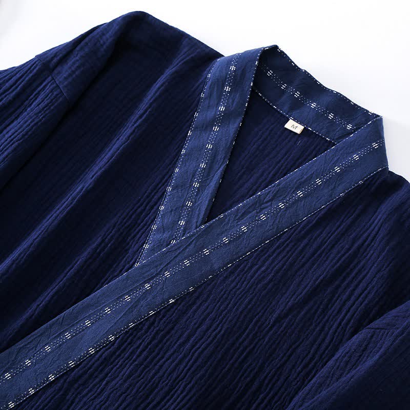 Ownkoti Navy Cotton Gauze Kimono Pajama Set - image 5