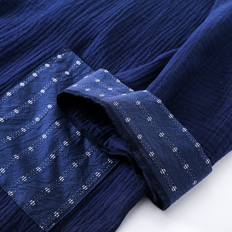 Ownkoti Navy Cotton Gauze Kimono Pajama Set - image 9