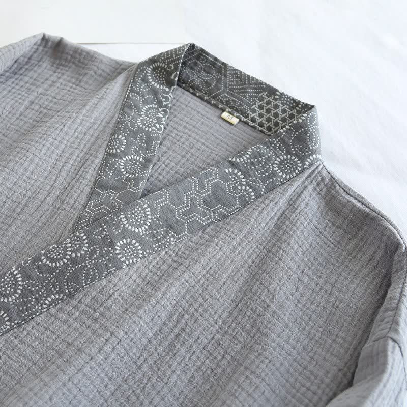 Ownkoti Ethnic Style Cotton Gauze Kimono Pajamas - image 4