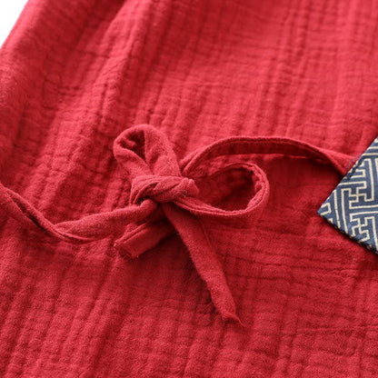 Ownkoti Classic Cotton Gauze Robe with Decorative Trim - image 6