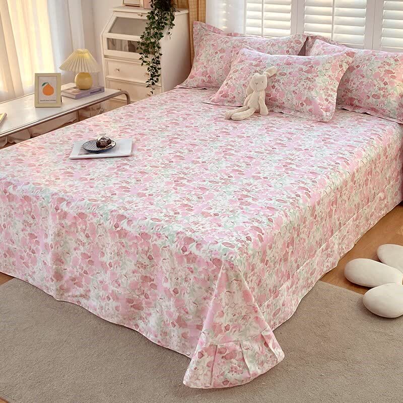 Ownkoti Pink Floral Pure Cotton Bedding Set(4PCS) - image 4
