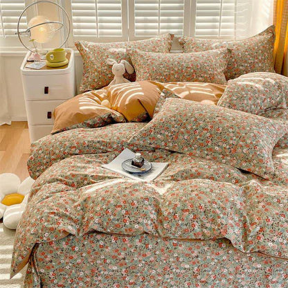 Ownkoti Vintage Floral Leaf Pure Cotton Bedding Set(4PCS) - image 6