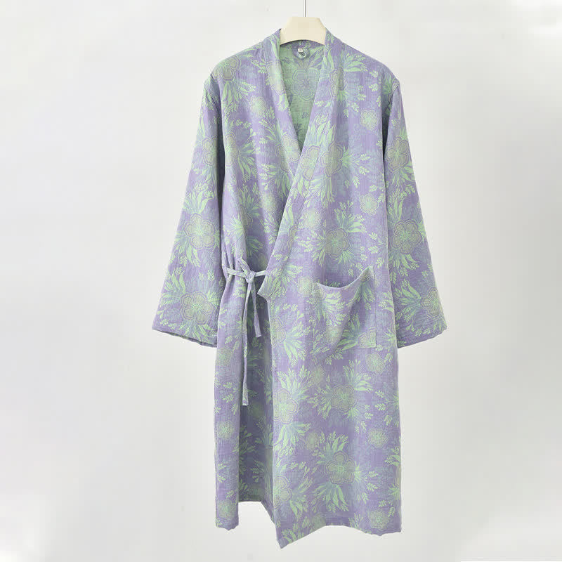 Ownkoti Peach Blossom Cotton Double Gauze Kimono Robe - image 3