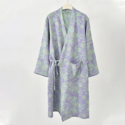 Ownkoti Peach Blossom Cotton Double Gauze Kimono Robe - image 3
